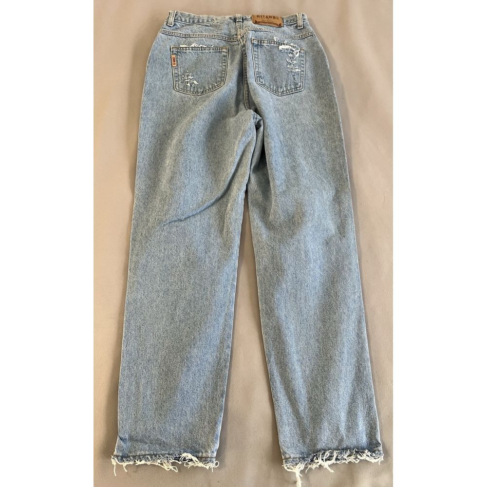 Vintage Gitano Mom Jeans Blue High Waist Tapered Leg Denim Womens 14 Average Y2K - Picture 8 of 10